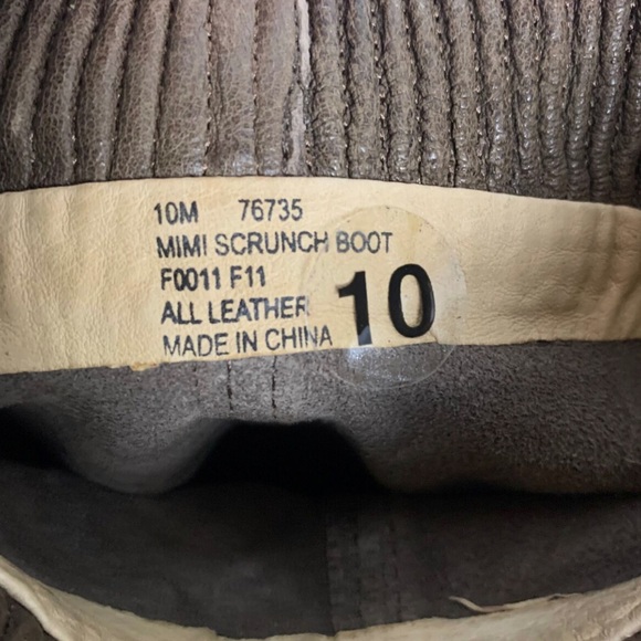 Frye Boots Mimi Scrunch Brown Leather Platform Heel Women’s 10 Bohemian Western - Picture 5 of 8